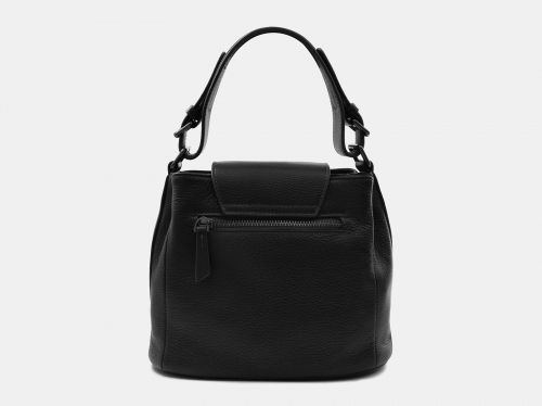 Черная кожаная женская сумка из натуральной кожи «WK006 Black»