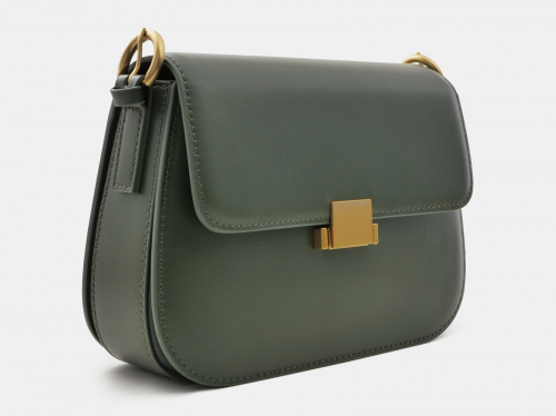 Изумрудная кожаная женская сумка из натуральной кожи «WK001 Emerald»