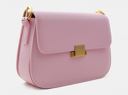 Розовая кожаная женская сумка из натуральной кожи «WK001 Rose»