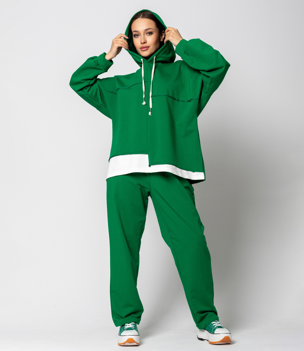 Спортивный костюм #БШ1727, зеленый