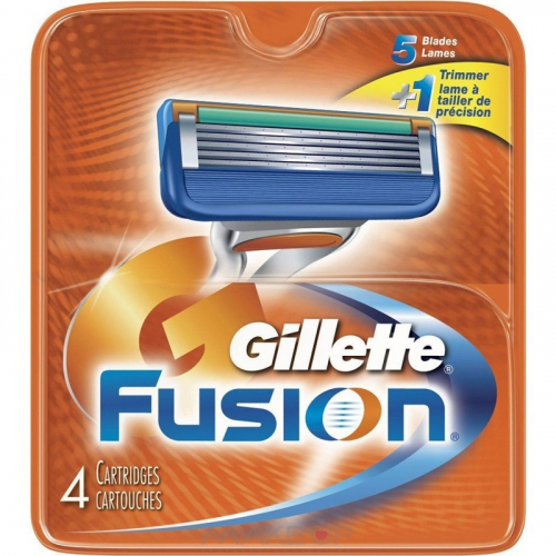 GILLETTE Fusion  Cменные кассеты для бритья  4шт