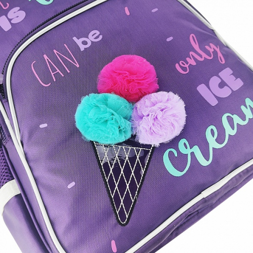Рюкзак Hatber EASY -Ice cream- 41Х29Х16 СМ полиэстер нагрудная стяжка светоотраж. 3 отделения 3 кармана  