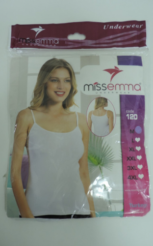 Майка женская MissEmma арт. 120 р. M-L-XL-2XL-3XL-4XL, цв. в ассортименте