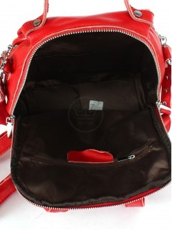 Рюкзак жен натуральная кожа RM-8168, 1 отд, 3внеш, 2внут/карм, красный 255213