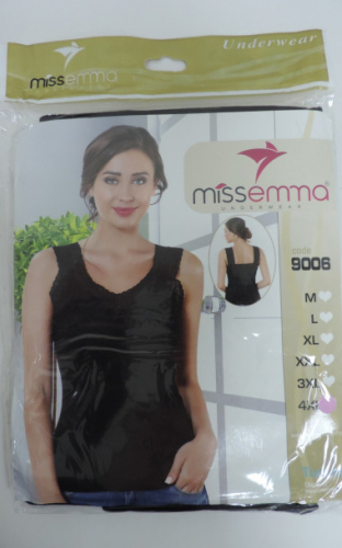 Майка женская MissEmma арт. 9006 р. M-L-XL-2XL-3XL-4XL, цв. в ассортименте
