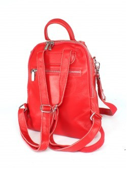 Рюкзак жен натуральная кожа RM-8168, 1 отд, 3внеш, 2внут/карм, красный 255213