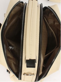 Рюкзак жен искусственная кожа ADEL-195/2в (сумка change), 2отд+карм/перег, бежевый/черн 252388