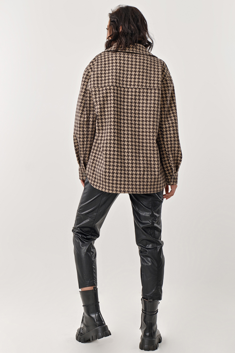 ст. цена3490руб.! Теплая рубашка из пальтовой ткани бежевая