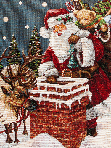 Дед Мороз и лесные друзья Ночь подарков Снег Наволочка 45х45 см 06952