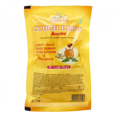 BAPS AMRUT Assorted Cough Drops Леденцы от кашля ассорти 20шт