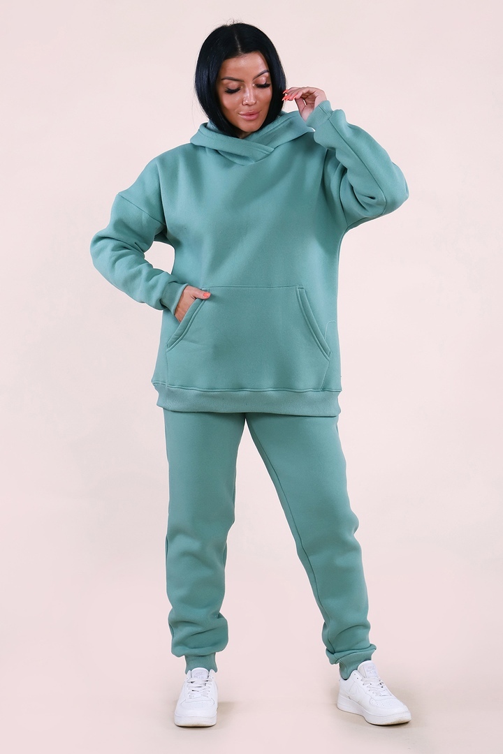 Костюм с начесом стиль oversize - XXI - 399 - оливка