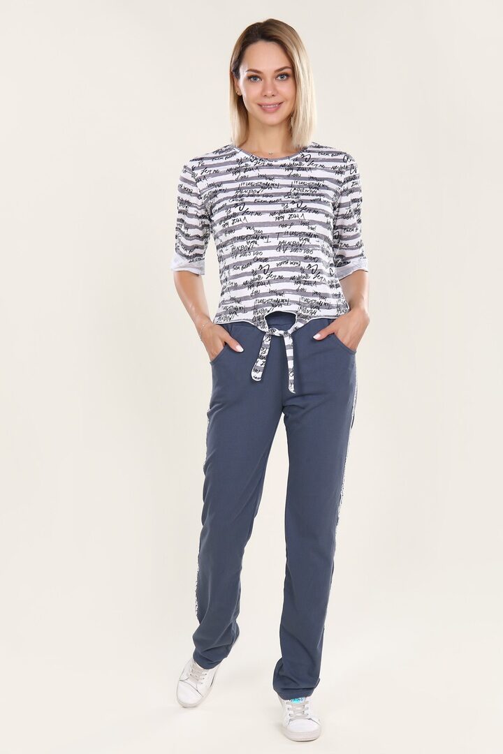 Костюм футболка+брюки - Fashion sports - 378 - серый
