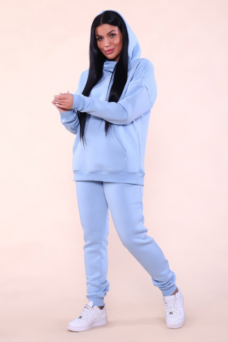 Костюм с начесом стиль oversize - XXI - 399 - голубой
