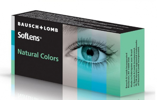 Цветные линзы Soflens Natural Colors 0.0 (2 линзы) Ежемесячные