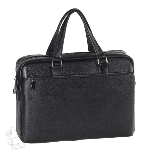 Портфель мужской кожаный 66275H black Heanbag