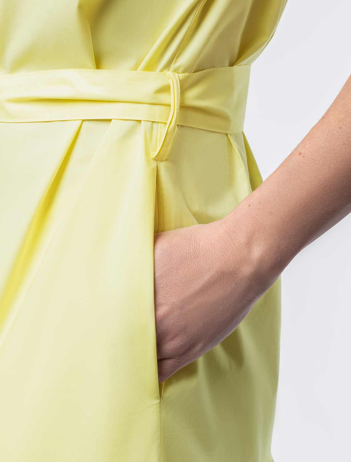 Платье из премиального 100% хлопка-вуали_лимонный