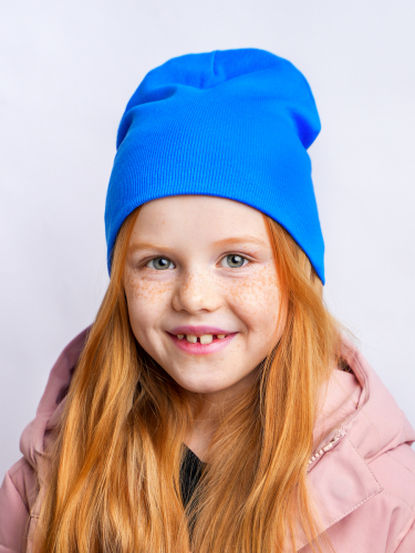 Синяя шапка детская для девочки (107330060)