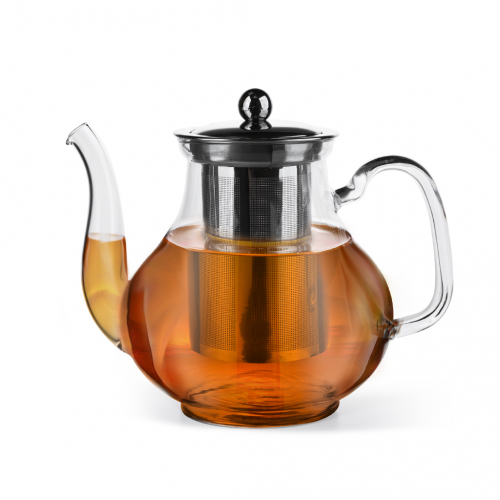 9550 FISSMAN Заварочный чайник 1100 мл со стальным фильтром (жаропрочное стекло)