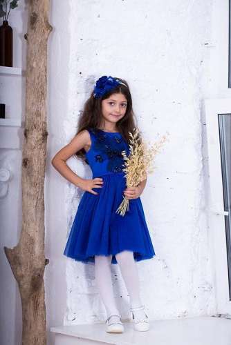 Платье для девочки Амелия А18-1 синий
