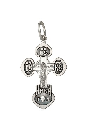 106.55 крест из серебра частично черненый штампованный