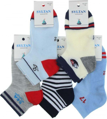 Носки детские короткие для мальчиков Syltan 3277