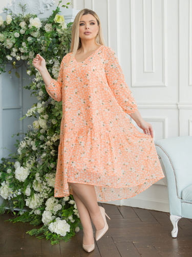 Платье 1262 персиковый