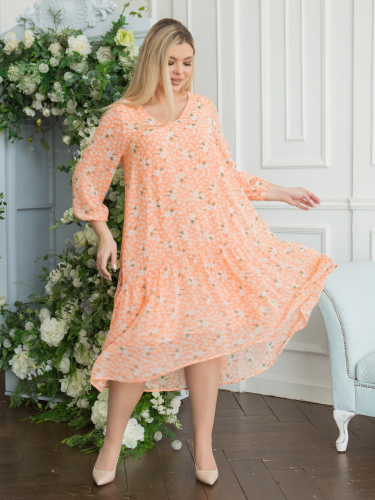 Платье 1262 персиковый