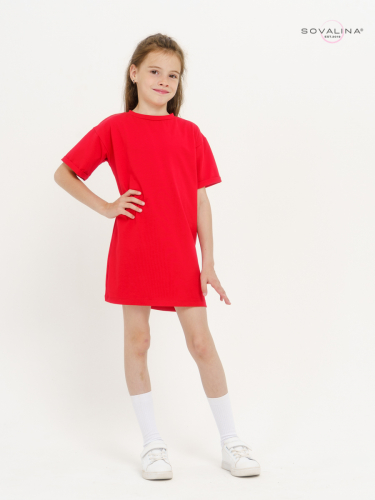Платье-футболка Easy красный