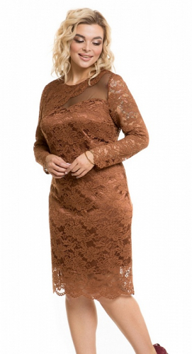 Платье 952 золотисто-коричневый