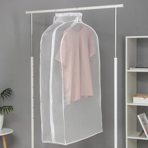  для одежды плотный объёмный Доляна, 60×110×30 см, PEVA, цвет белый