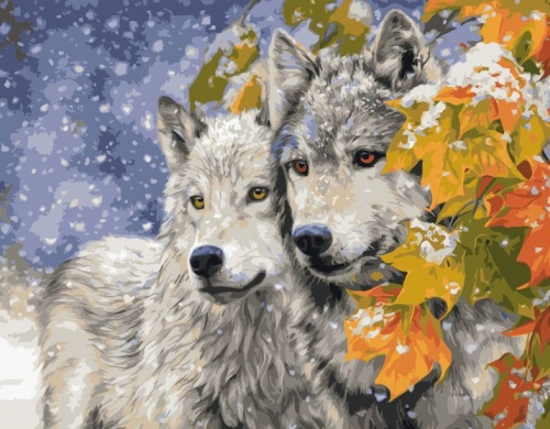 Картины по номерам Два волка