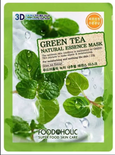 Маска тканевая Зеленый чай Food&Holic (Корея)
