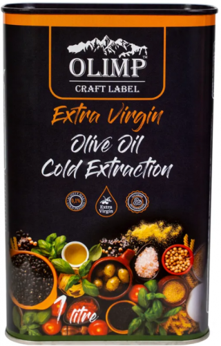 4 Масло оливковое нерафинированное Olimp Craft Label Extra Virgin 1л Греция