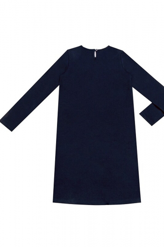 Платье АПРЕЛЬ #158621Темно-синий77+клетка диагональная синий+терракот