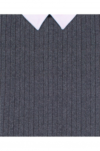 Платье АПРЕЛЬ #693055Твид сине-серый+белый