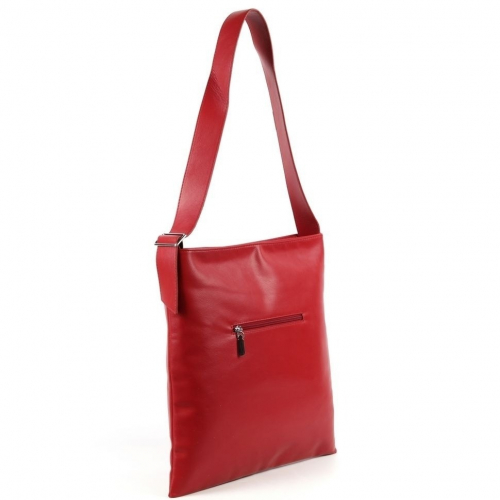 Женская плоская сумка хобо из эко кожи 8022 Ред
