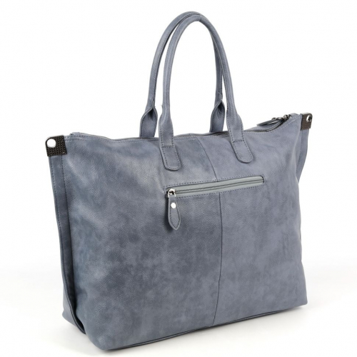 Женская сумка шоппер из эко кожи А-3841 Деним Блу