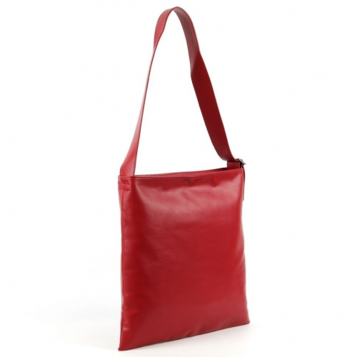 Женская плоская сумка хобо из эко кожи 8022 Ред