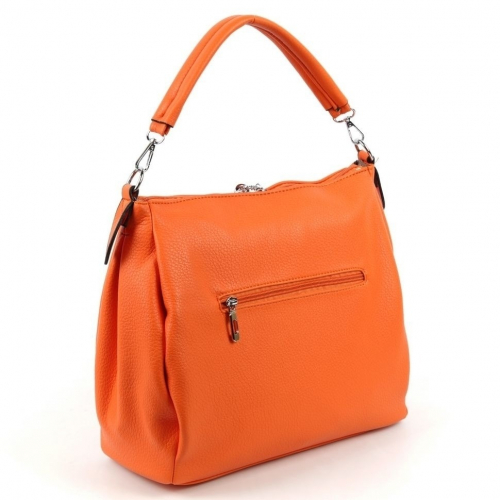 Женская сумка на сгиб локтя из эко кожи 92923 Оранж