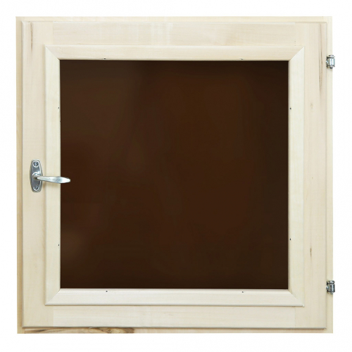 Форточка деревянная 45х45см, тонированное двойное стекло, липа (Россия)