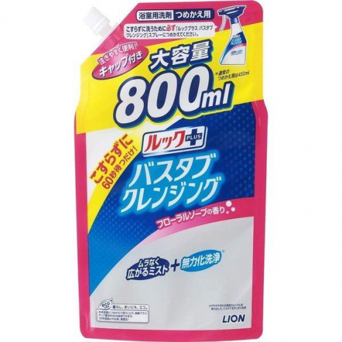 Чистящее средство для ванной Look с ароматом цветочного мыла, LION   800 мл (запасной блок)