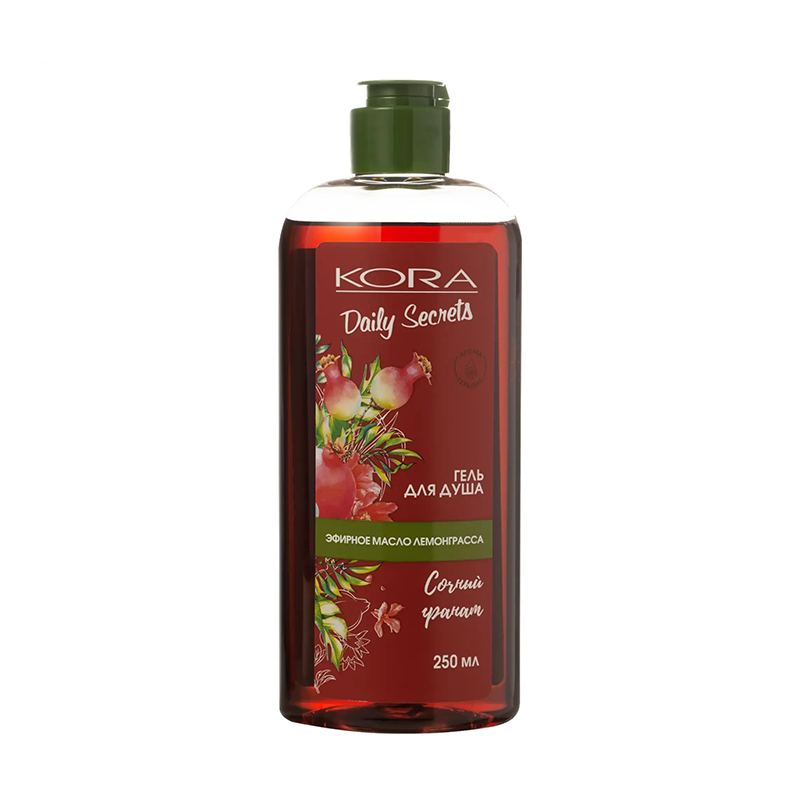 КОРА Гель для душа сочный гранат / KORA 250 мл