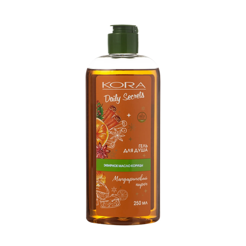 КОРА Гель для душа мандариновый пирог / KORA 250 мл