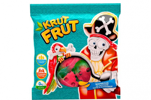 «KrutFrut», мармелад жевательный в форме черепов и костей, 70 г