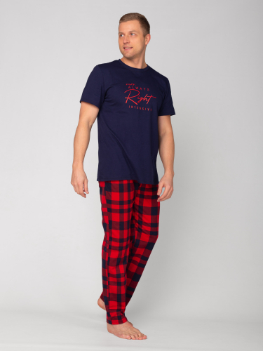Пижама мужская кулирка с брюками 