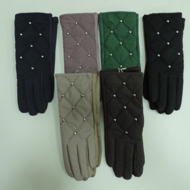 Перчатки женские с металлическими клепками Boutique gloves, в ассортименте