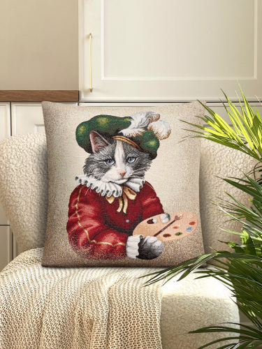 Кот художник Наволочка 45х45 см 239551 NEW