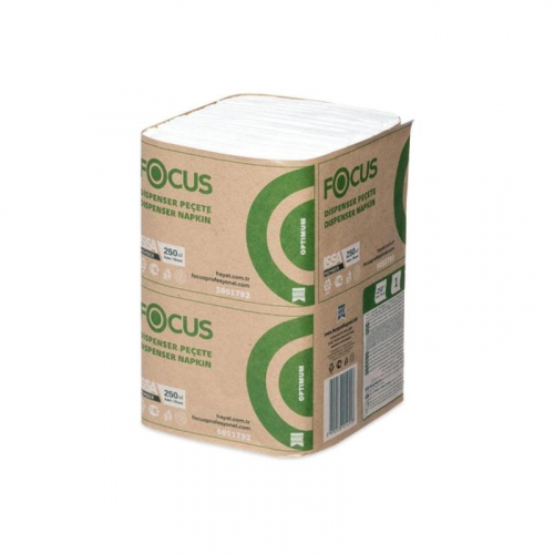 Салфетки бумажные Focus Optimum N2 24x18 см белые 1-слойные 50002668  1418117
