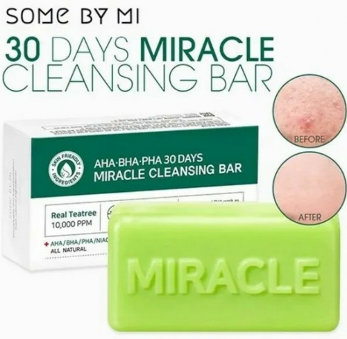 SOME BY MI AHA·BHA·PHA 30 DAYS MIRACLE CLEANSING BAR Очищающее мыло с кислотами 106г
