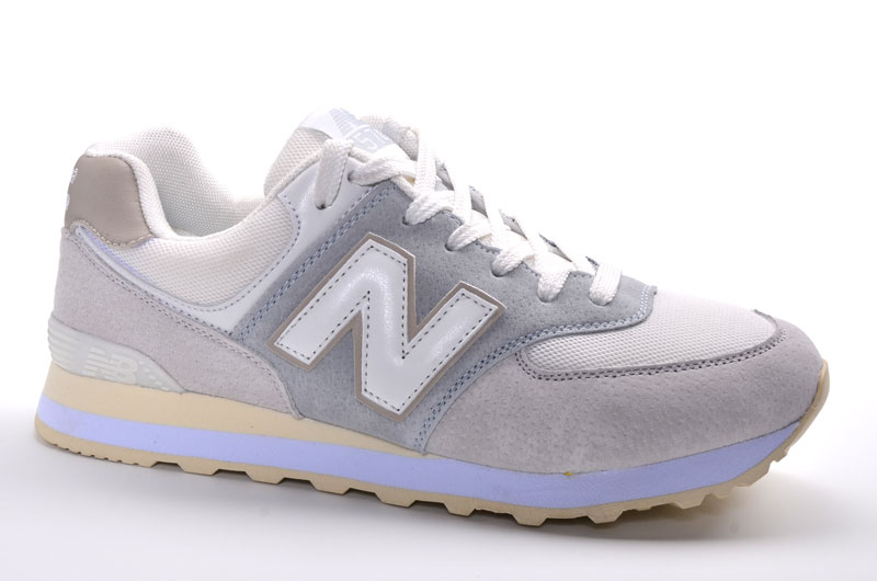 Sport + NB A2301-6BR Кроссовки бел-сер текстиль+нат замша